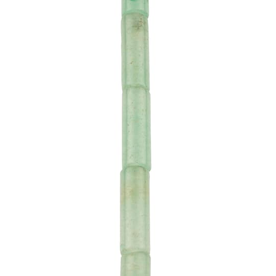 12 Pack: Green Aventurine Tube Beads, 13mm by Bead Landing™
